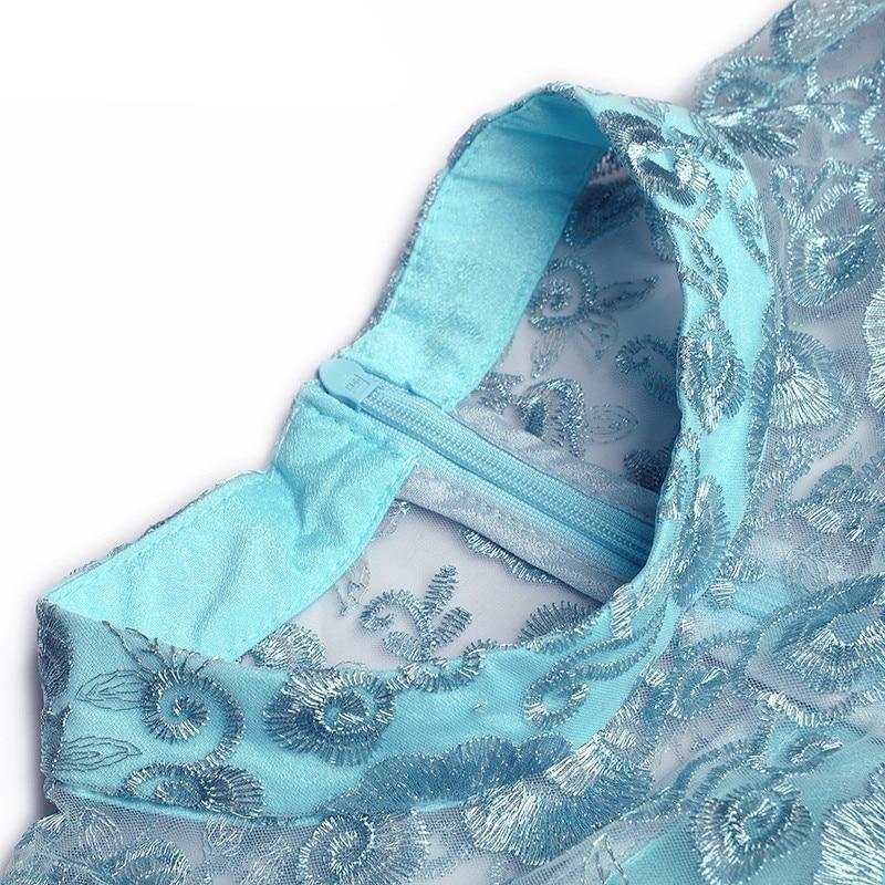 Vintage Blå Brudekjole