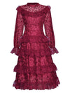 Vintage Burgundy Brudekjole