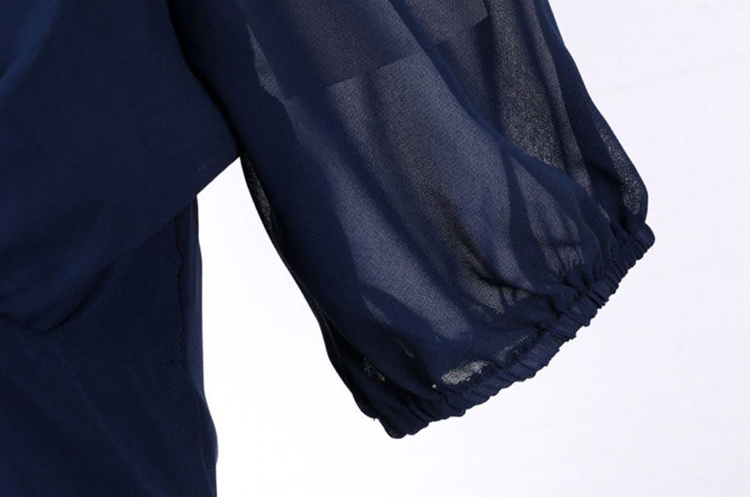 Vintage Lang 50-Talls Blå Kjole