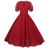 Vintage Lang Kjole 50-Talls Burgund