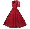 Vintage Lang Kjole 50-Talls Burgund