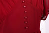 Vintage Lang Kjole 50-Talls Burgund