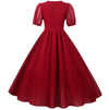Vintage Lang Kjole 50-Talls Burgund