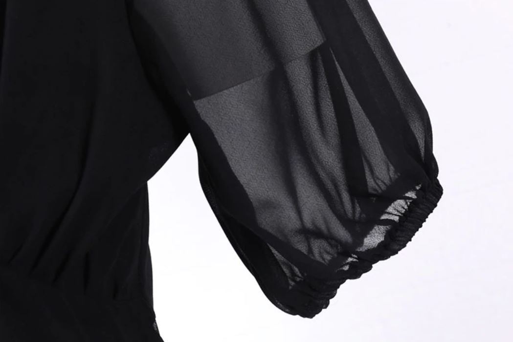 Vintage Lang 50-Talls Svart Kjole