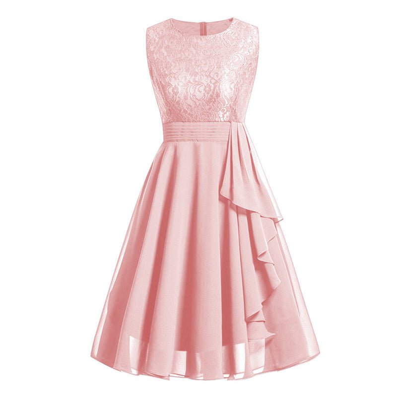 Vintage Lang Kjole 50-Talls Rosa