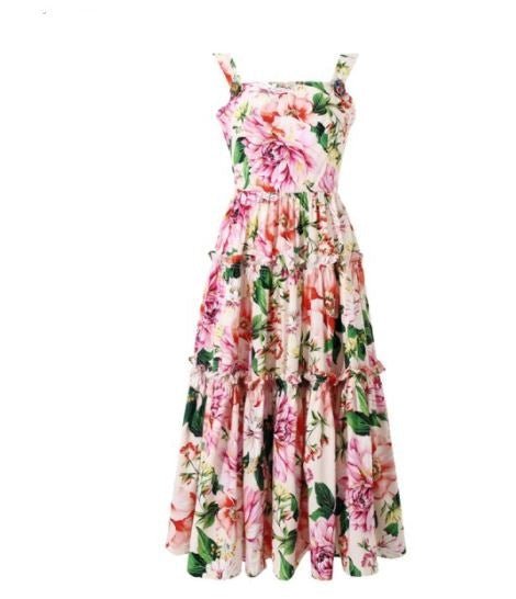 Vintage Kjærlighet Blomsterkjole
