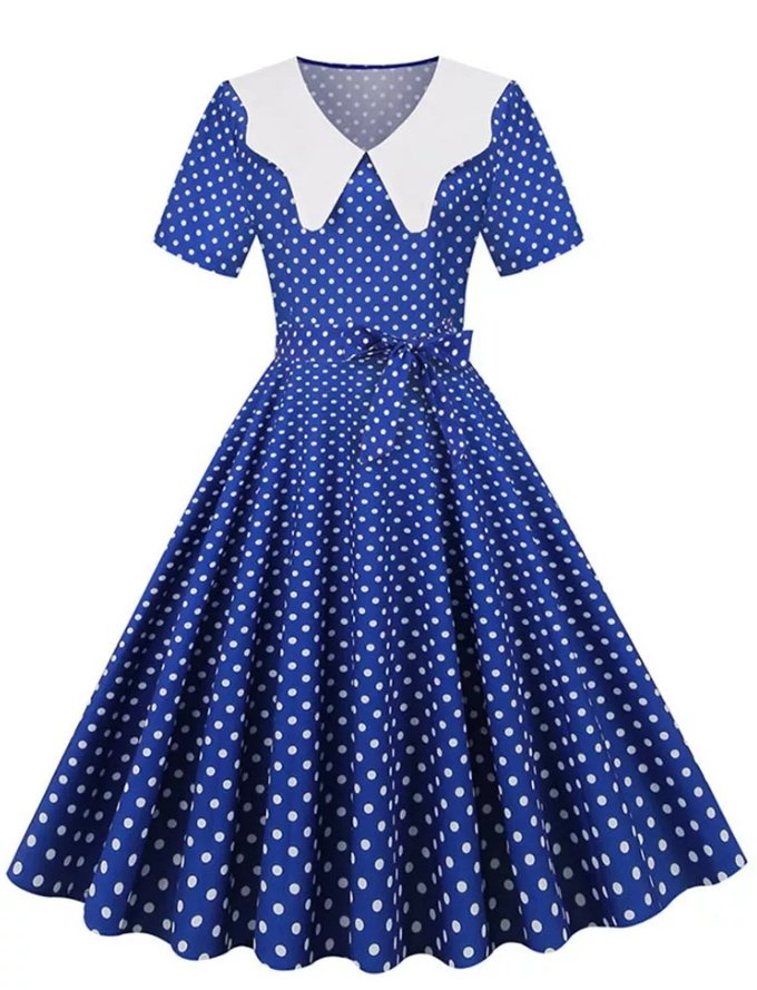 Vintage Marineblå Brudekjole