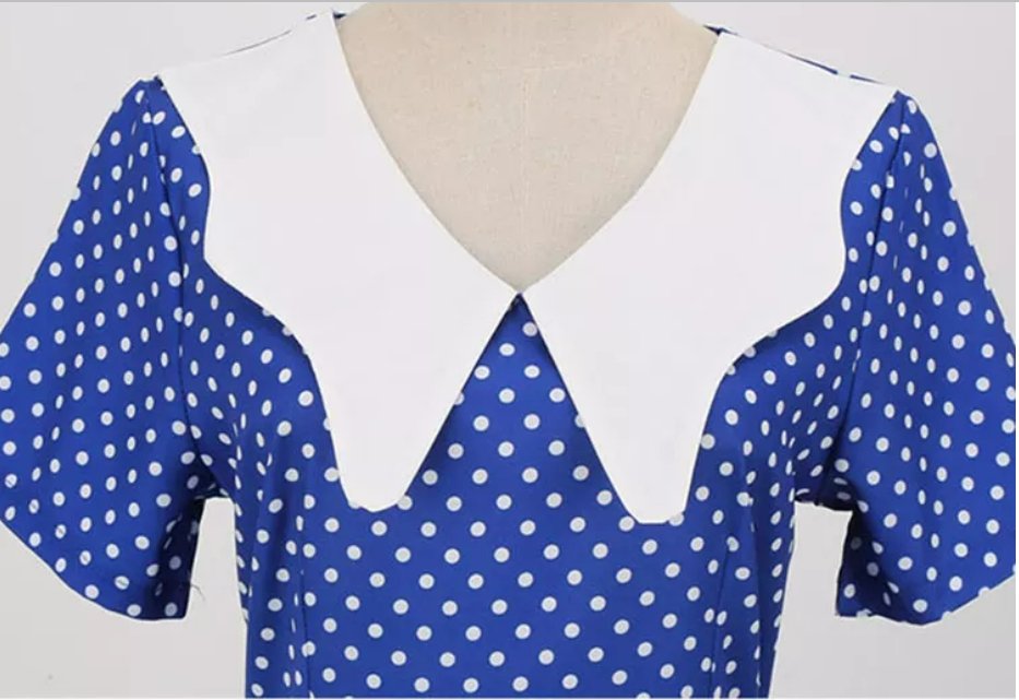 Vintage Marineblå Brudekjole