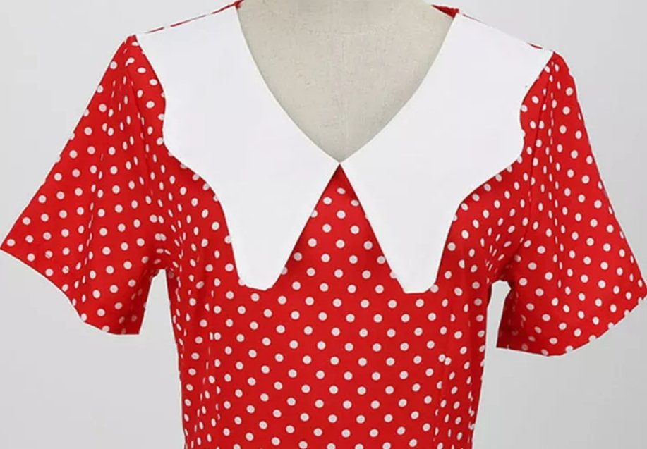 Vintage Rød Brudekjole