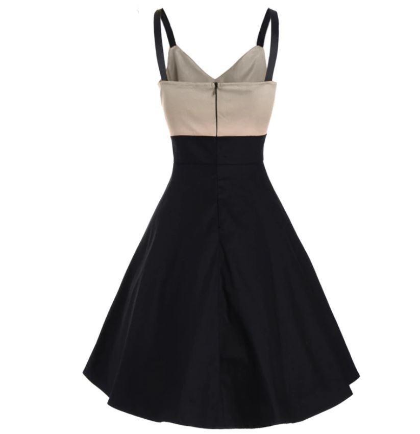 Vintage Midi Kjole Beige