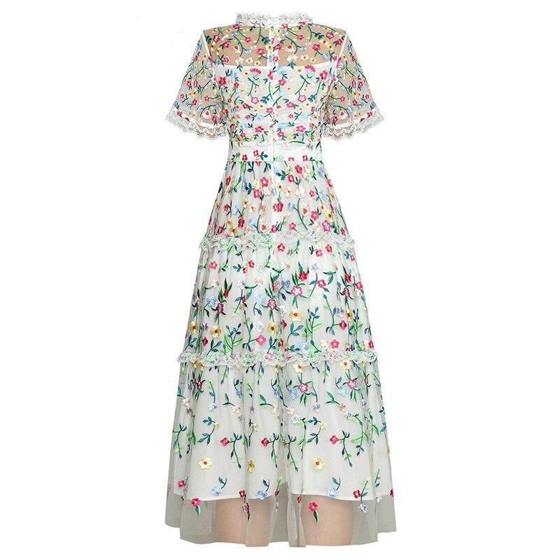 Hvit Moderne Vintage Kjole