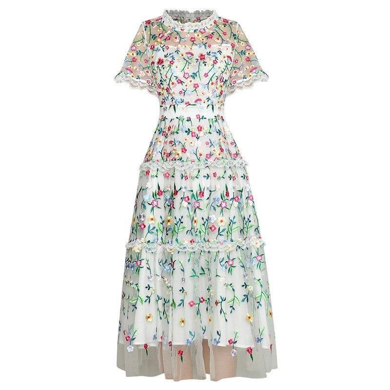 Hvit Moderne Vintage Kjole