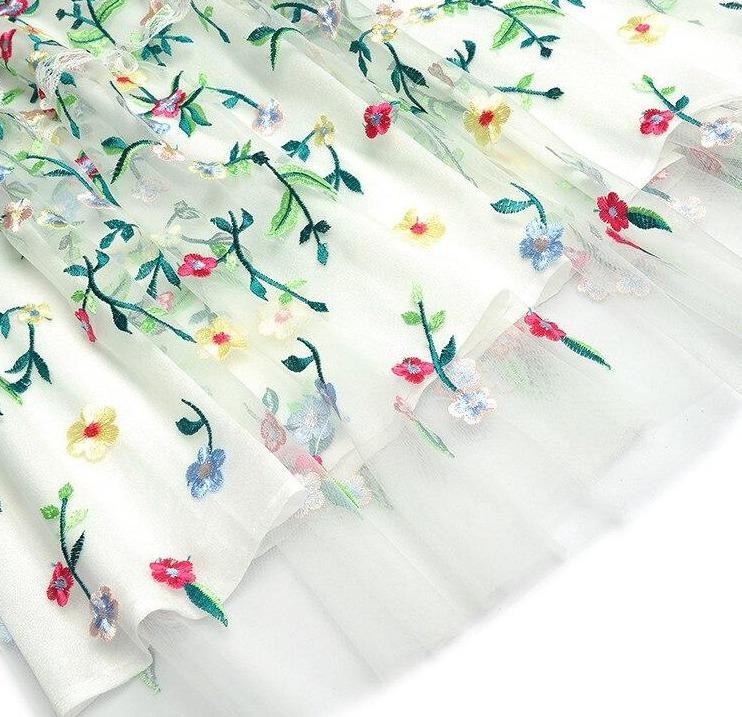 Hvit Moderne Vintage Kjole