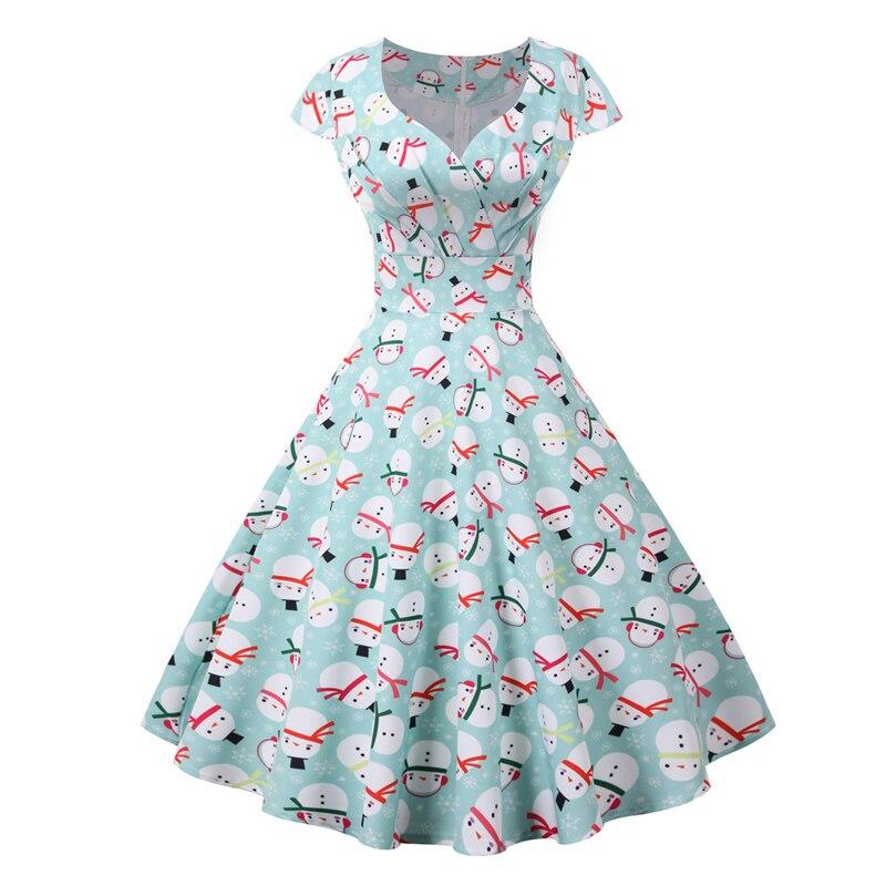 Vintage Julekjole Plus Size Sky