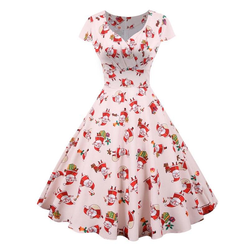 Plus Size Vintage Julekjole Rosa