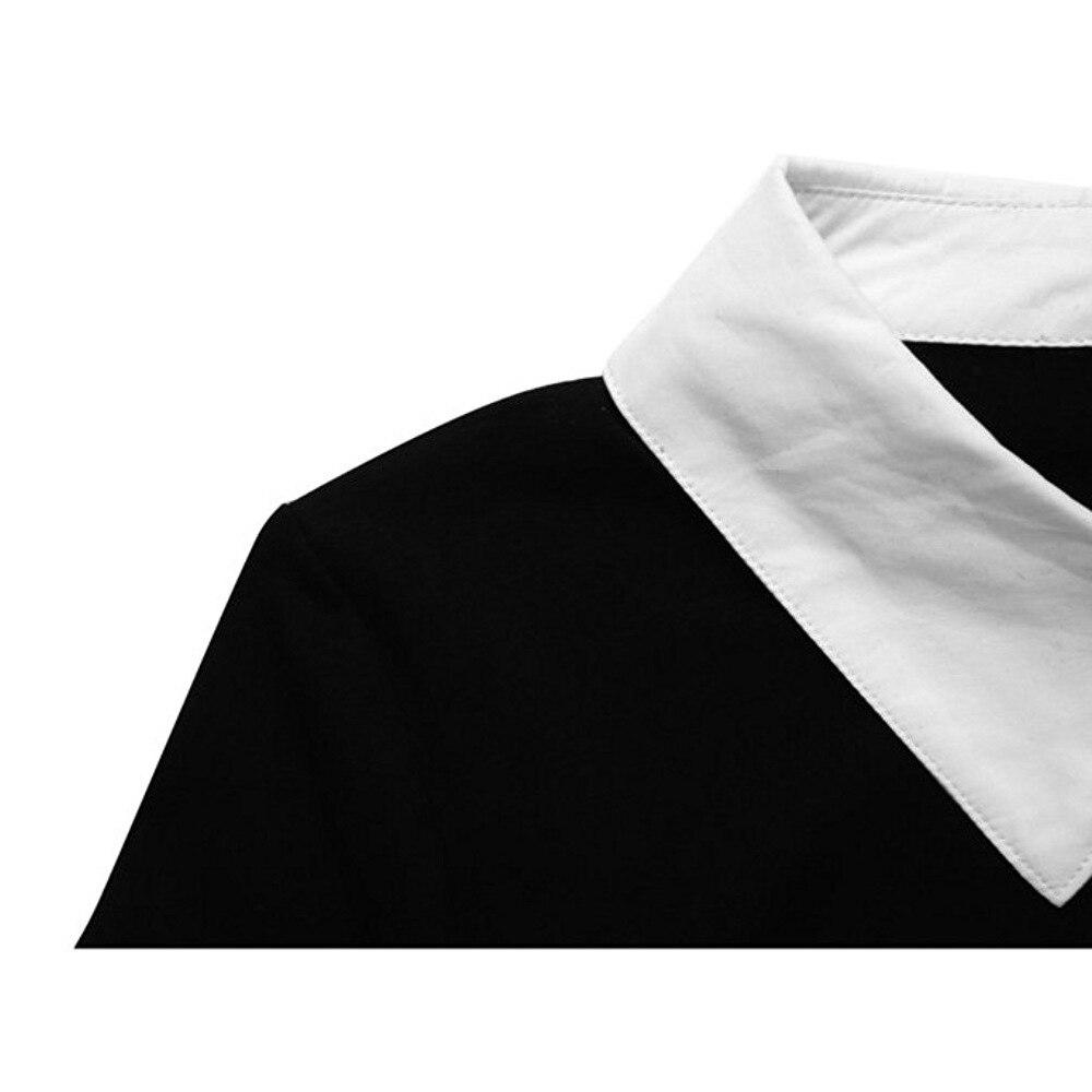 Vintage Svart Kjole Hvit Krage