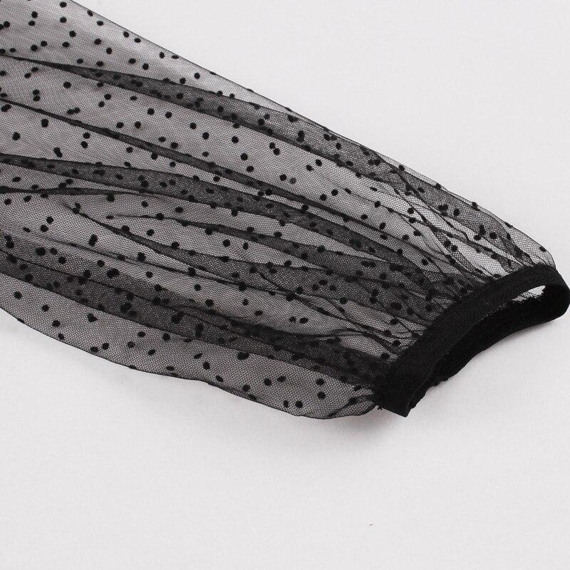 Vintage Sorte Prikker Kjole