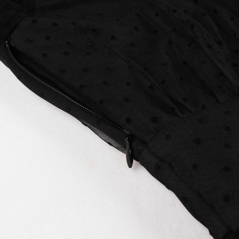 Vintage Sorte Prikker Kjole