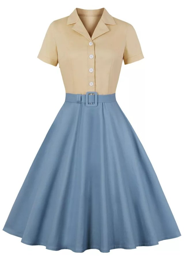 Vintage Pin-Up Kjole Fra 1950-Tallet