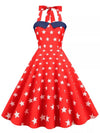 Vintage Pin Up Heart Usa Kjole