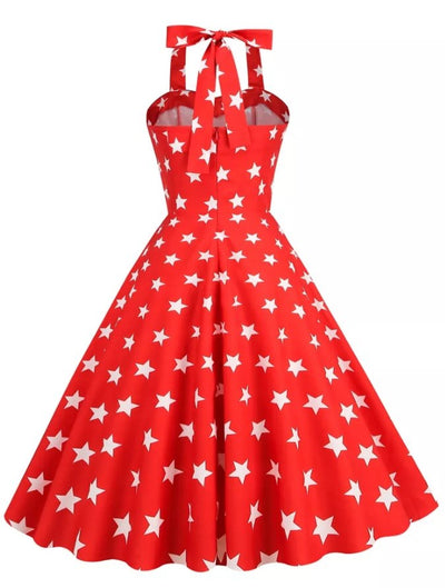 Vintage Pin Up Heart Usa Kjole