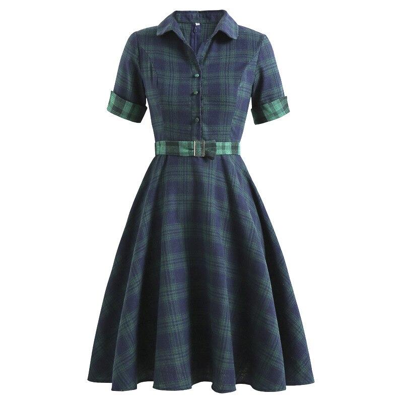 Vintage Pin Up Business Collar Dress