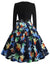 Vintage Pin Up Blue Flower Dress