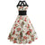 Vintage Blomster Pin-Up Kjole