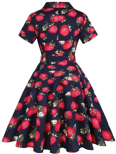 Vintage Strawberry Pin Up Dress