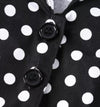 Vintage Svart Polka Dot Pin Up Kjole
