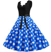 Vintage Pin Up Dress Hvite Prikker