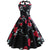 Vintage Pin Up Roses Kjole