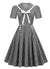 Vintage Pin Up Rutete Kjole Svart