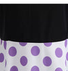 Vintage Pin Up Kjole Lilla Polka Prikker