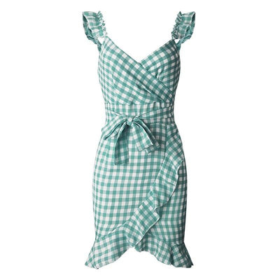 Vintage Grønn Strandkjole