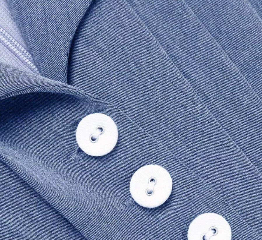 Blå Plissert Vintage Kjole