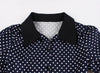 Vintage Navy Polka Dot Kjole