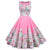 Vintage Prinsessekjole Rosa Blomster