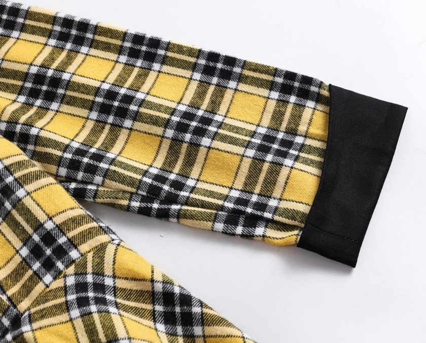 Vintage Gul Og Svart Stripete Kjole