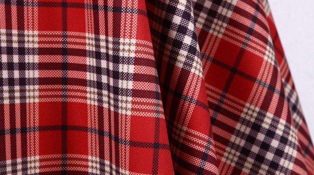 Vintage Rød Og Svart Stripete Kjole