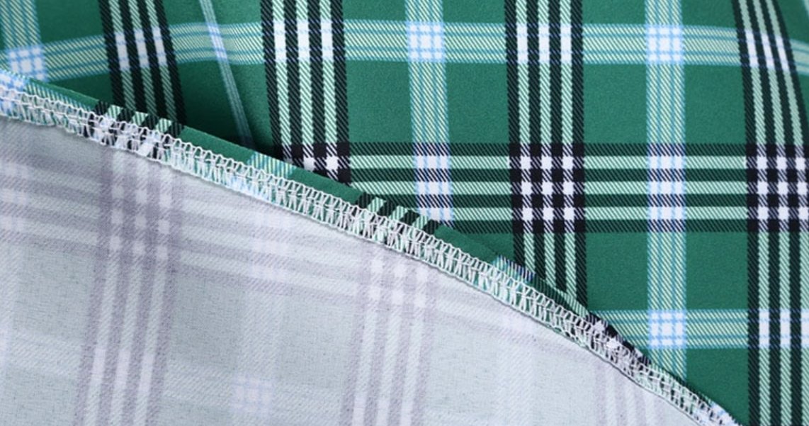 Vintage Grønn Og Svart Stripete Kjole