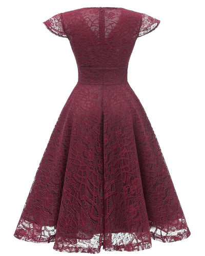 Vintage Rød Mottakskjole