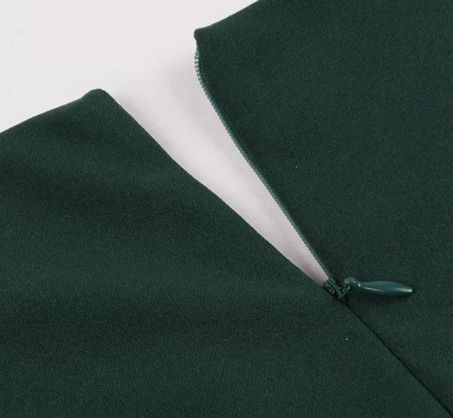 Vintage Grønn Resepsjonskjole