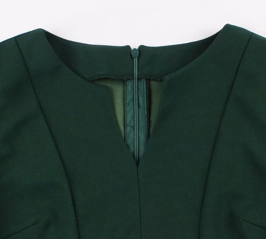 Vintage Grønn Resepsjonskjole