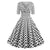 Vintage Rockabilly Kjole 50-Talls Hvite Prikker