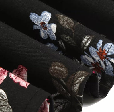 Vintage Rockabilly-Kjole 50-Tallsblomster