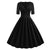 Vintage Rockabilly Kjole 50-Talls Svart