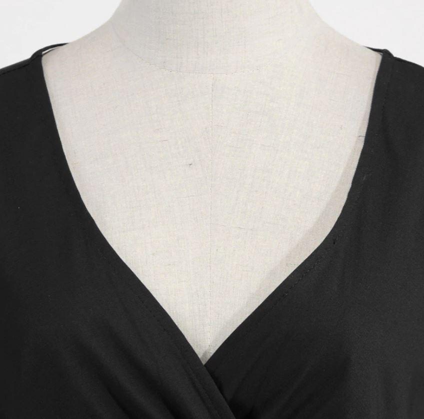 Vintage Rockabilly Kjole 50-Talls Svart