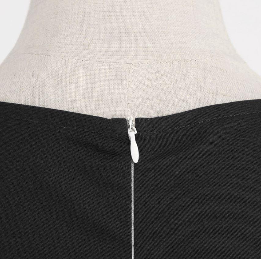 Vintage Rockabilly Kjole 50-Talls Svart