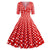 Vintage Rockabilly Kjole 50-Talls Røde Prikker